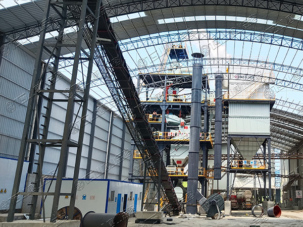 石粉料不用水洗砂，上套干法制砂樓